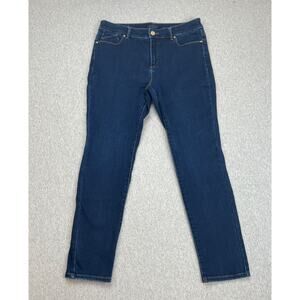 Chicos Jeans Womens 1P Blue Cotton Blend Stretch Dark Wash Ankle Jeggings